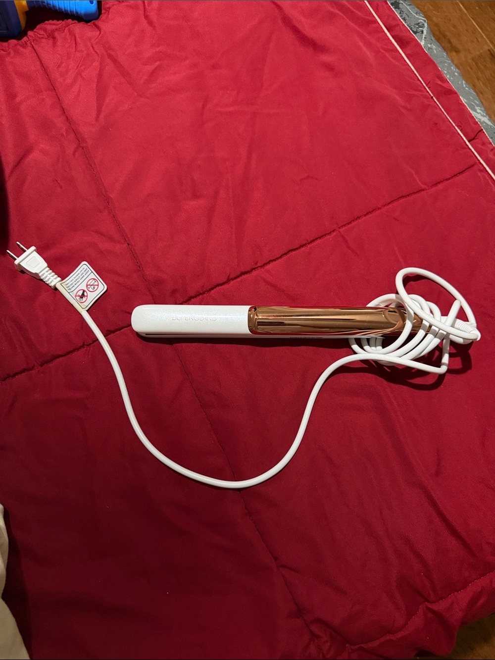 White and Rose Gold Ceramic Flat Iron Hair Straightener